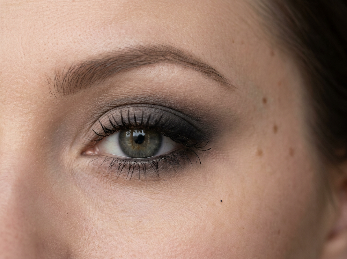 makijaż smokey eyes z bliska